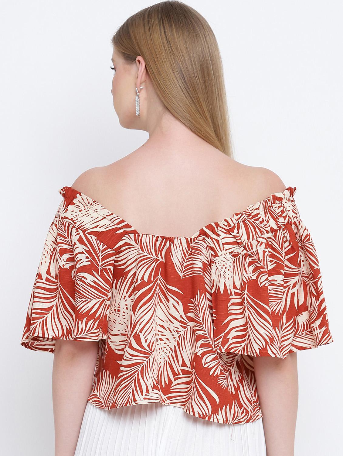 women's crop off shoulder top - 17923635 - Standard Image - 2