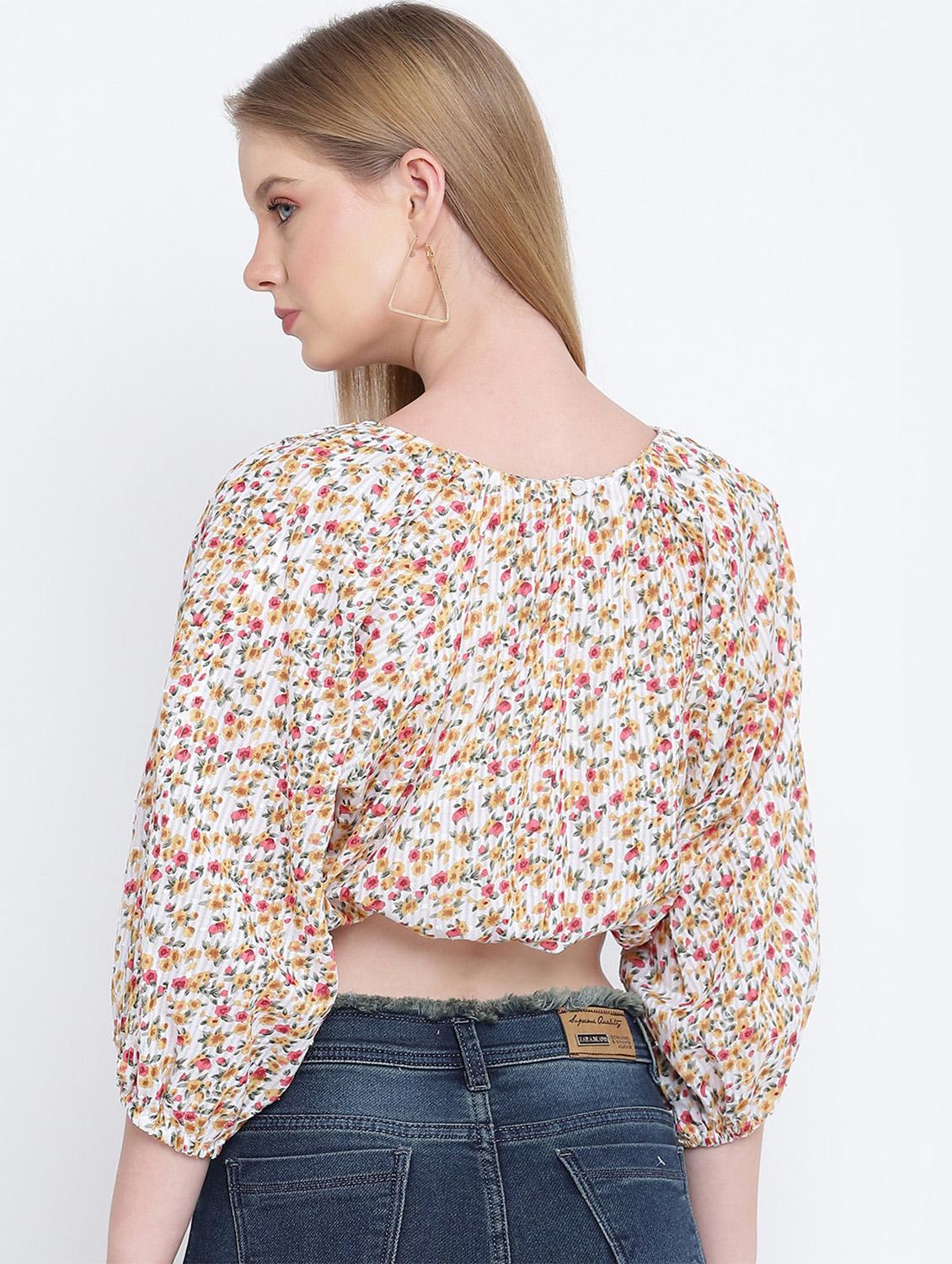 women's crop boat neck top - 17923639 - Standard Image - 2