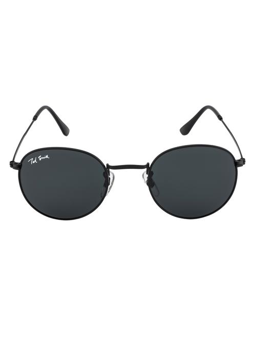 moon by ted smith in black frame with round grey lens sunglass - 17925461 - Standard Image - 0