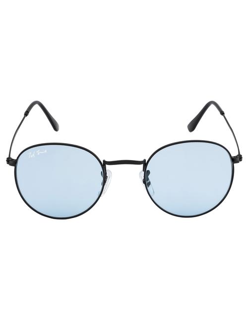 moon by ted smith in black frame with round candy blue lens sunglass - 17925463 -  Standard Image - 0