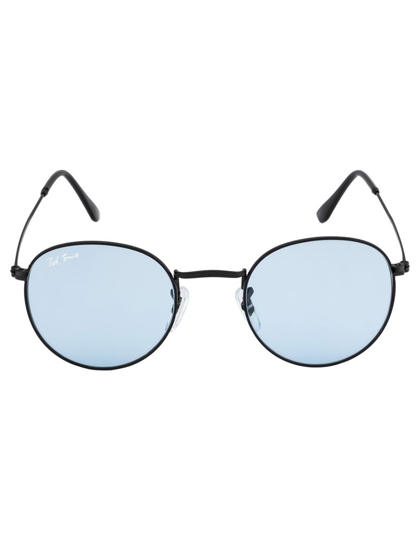 moon by ted smith in black frame with round candy blue lens sunglass - 17925463 -  Zoom Image - 0