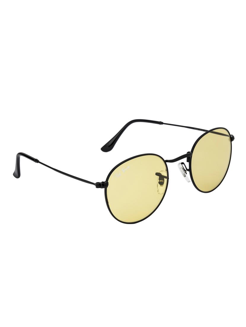 moon by ted smith in black frame with round candy yellow lens sunglass - 17925464 - Standard Image - 2