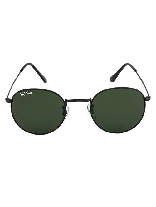 moon by ted smith in black frame with round green lens sunglass - 17925467 - Standard Image - 0