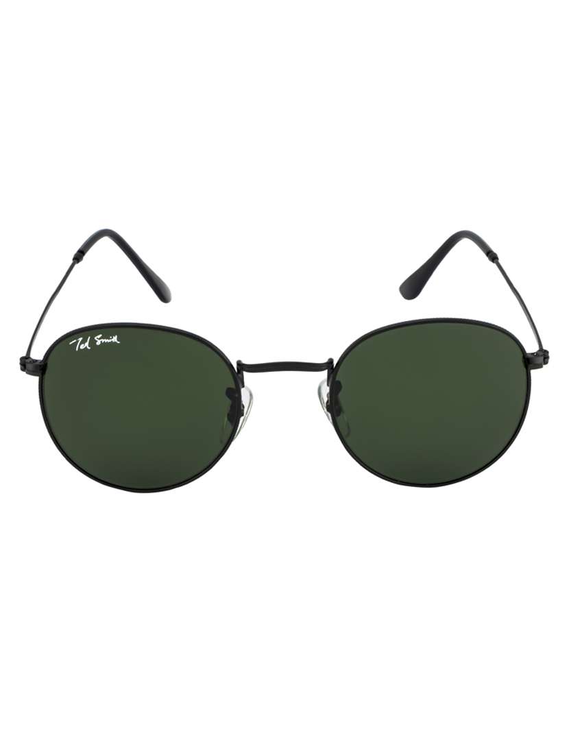 moon by ted smith in black frame with round green lens sunglass - 17925467 - Zoom Image - 0