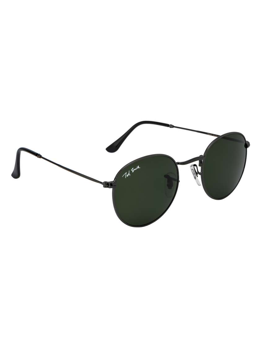 moon by ted smith in gunmetal frame with round grey lens sunglass - 17925469 - Standard Image - 2