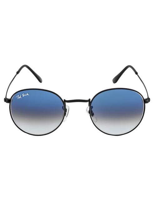 moon by ted smith in black frame with round blue graded lens sunglass - 17925487 - Standard Image - 0