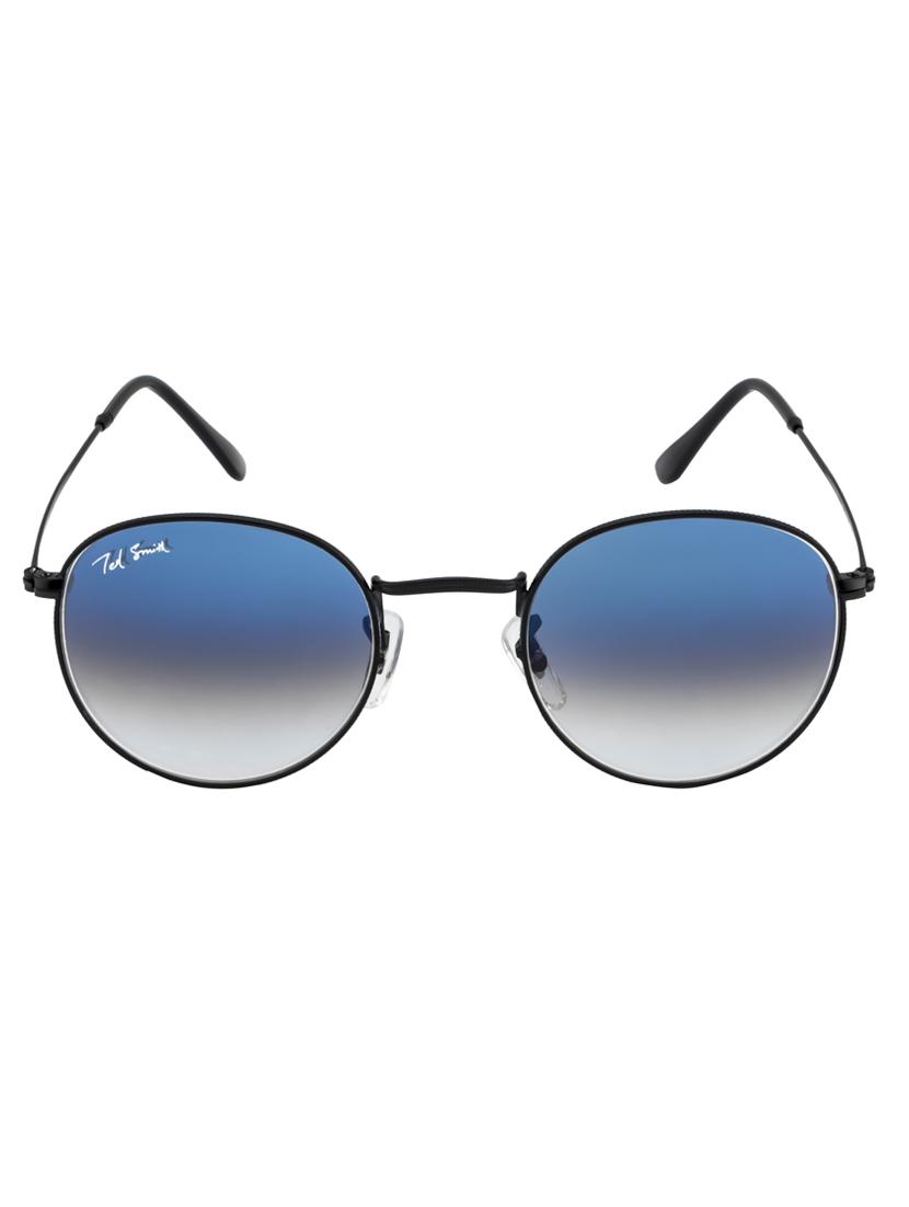 moon by ted smith in black frame with round blue graded lens sunglass - 17925487 - Zoom Image - 0