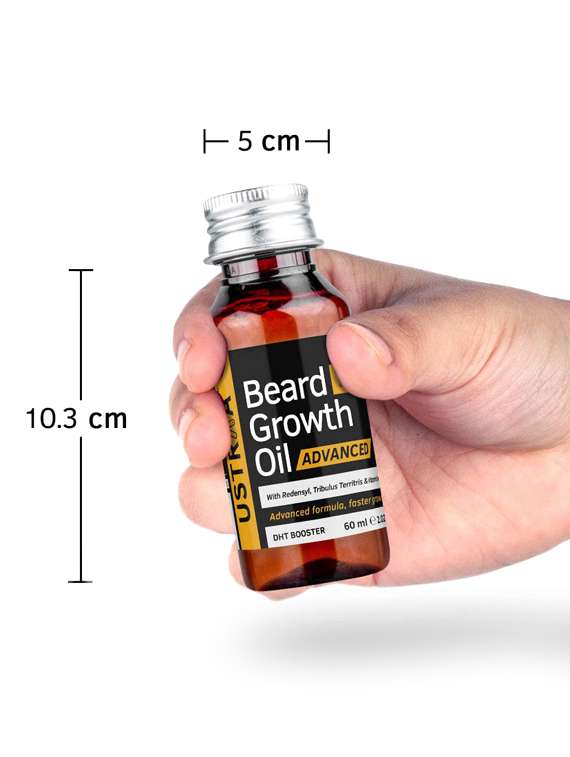 Ustraa Beard Growth Oil Advanced   60ml (Set Of 2)