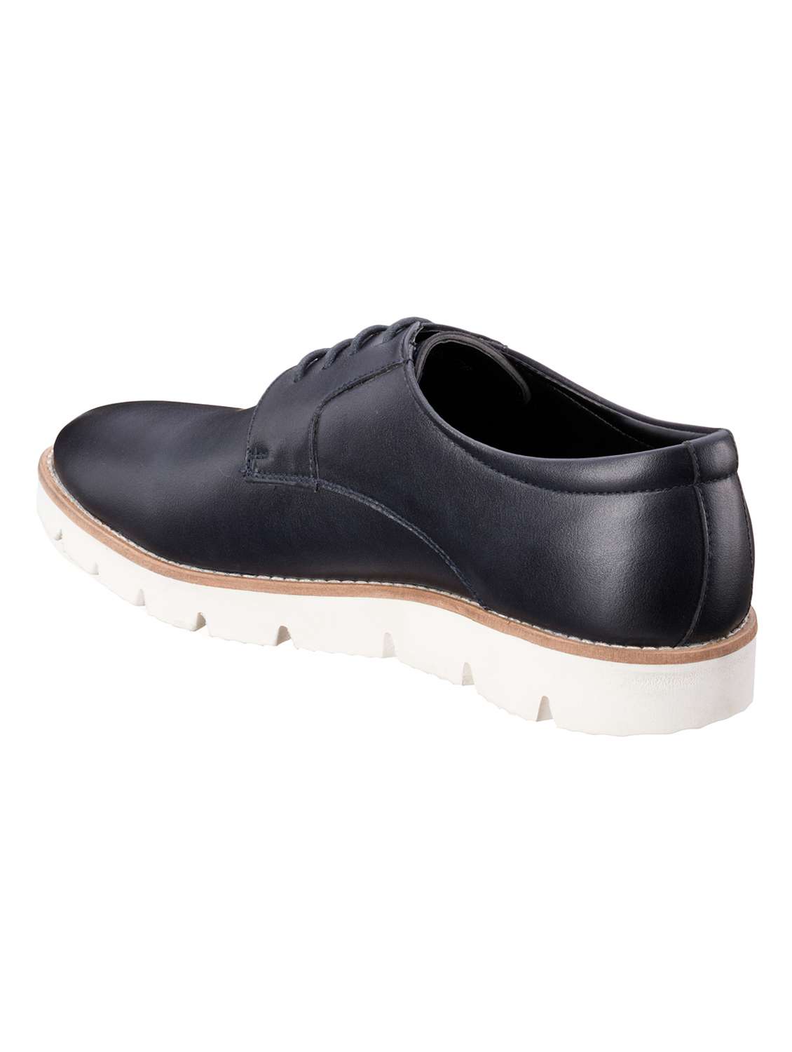 navy pu lace up shoes - 17926367 - Standard Image - 2