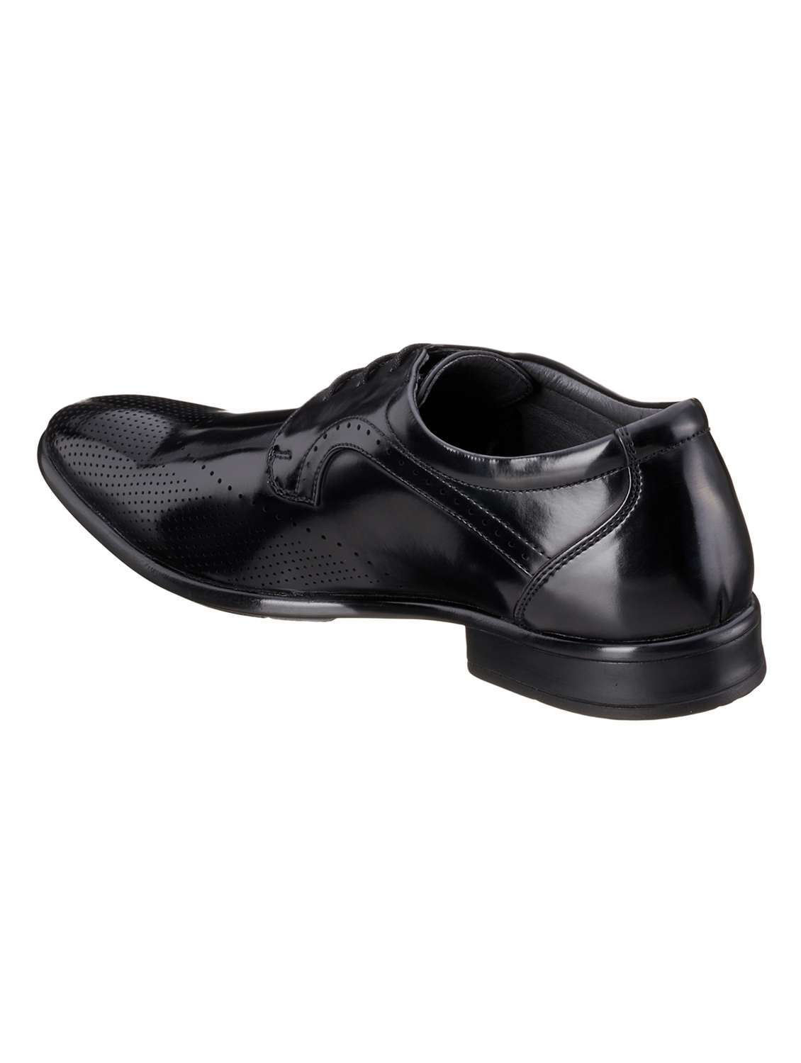 black pu laceup derbies - 17926368 -  Standard Image - 2