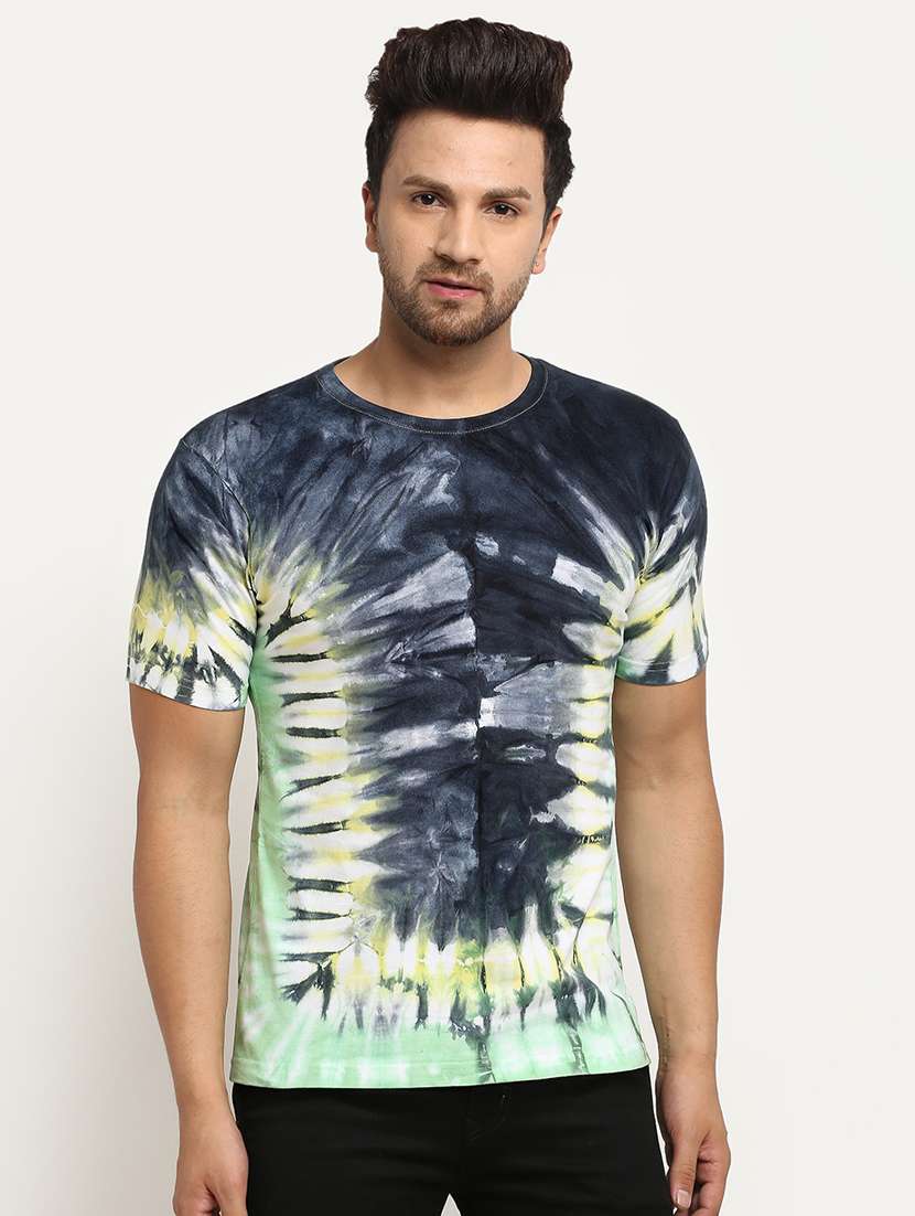 multi colored tie & dye print t-shirt