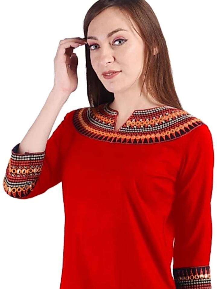 embroidered ethnic fusion top - 17927229 - Standard Image - 2