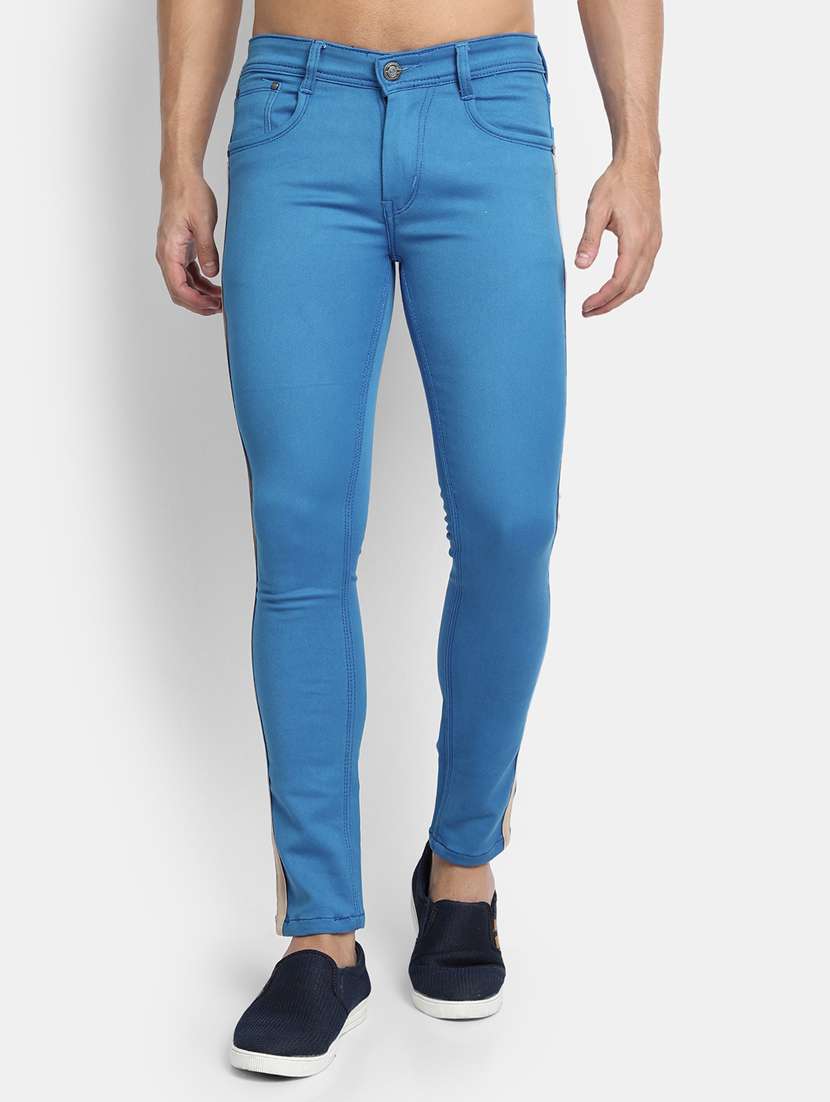 mens skinny fit plain jeans