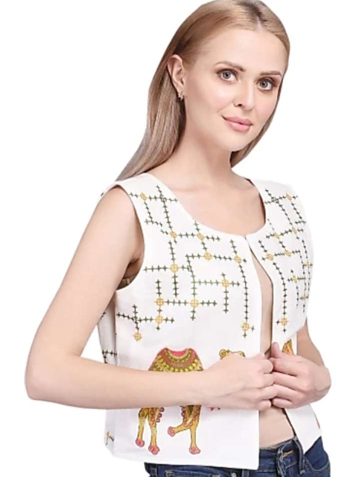 embroidered fusion jacket - 17927378 - Standard Image - 2