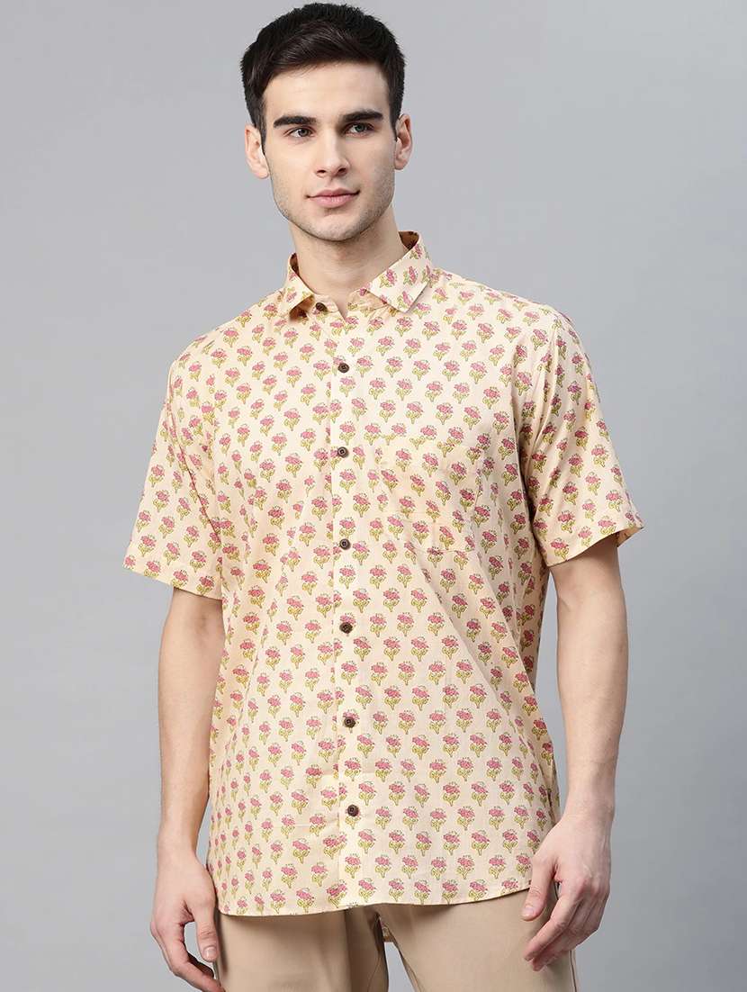 mens florals casual shirt