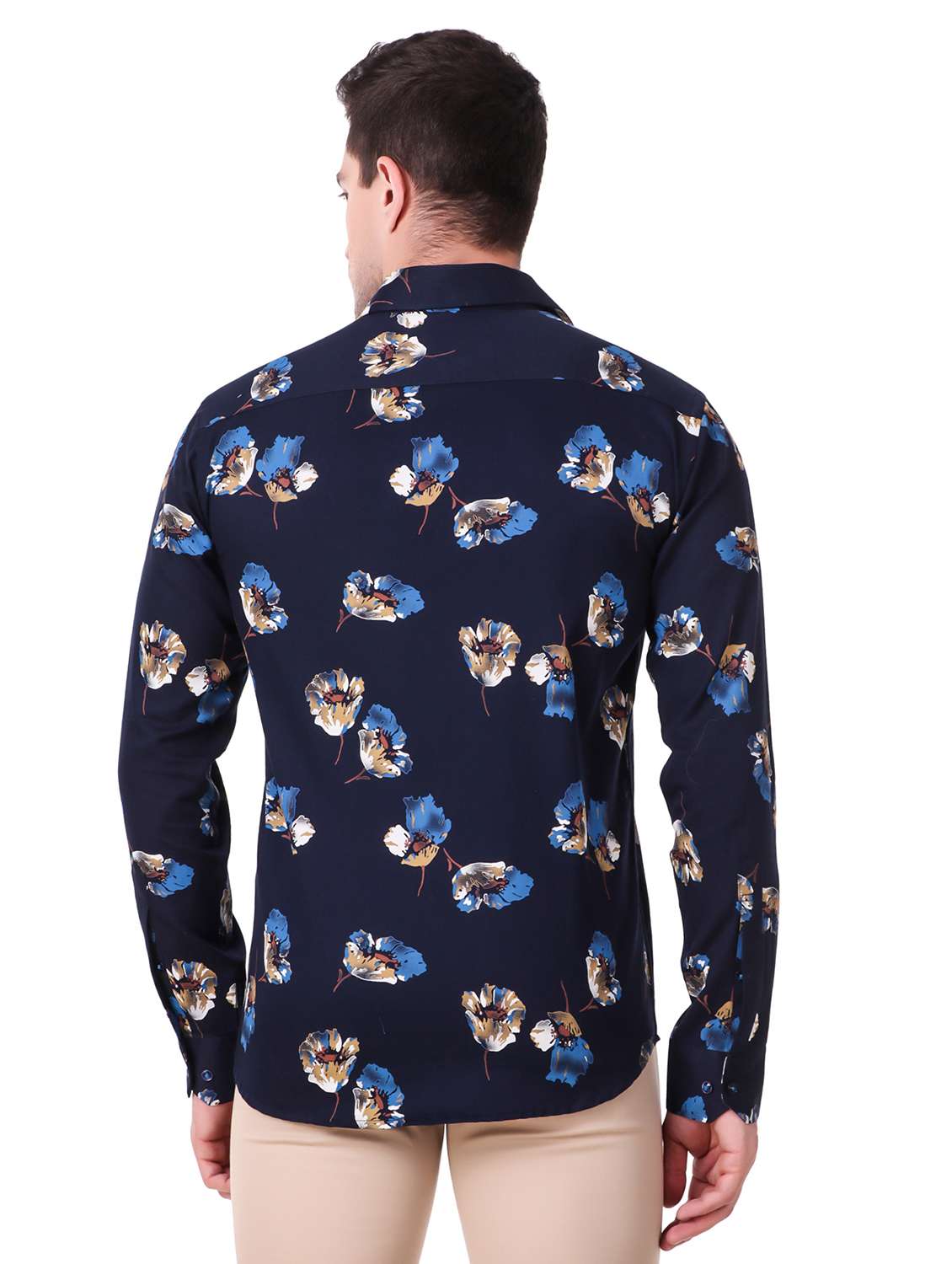 navy blue floral casual shirt - 17927739 -  Standard Image - 2