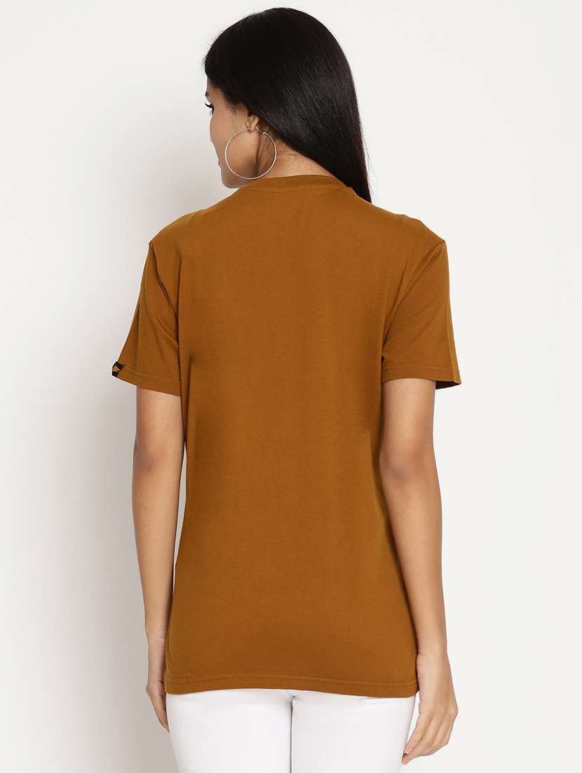 women's chest print round neck t-shirt - 17928751 -  Standard Image - 2