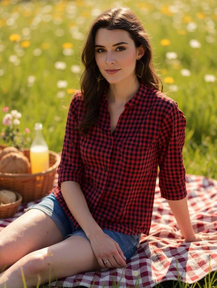 women's straight mandarin neck top