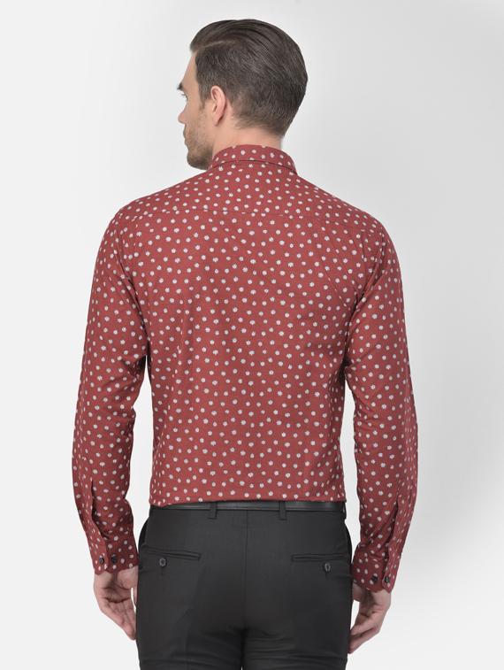 mens micro print formal shirt - 17928865 - Standard Image - 2
