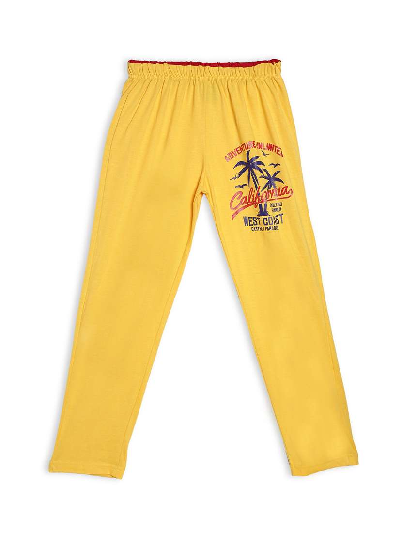 yellow printed track wear