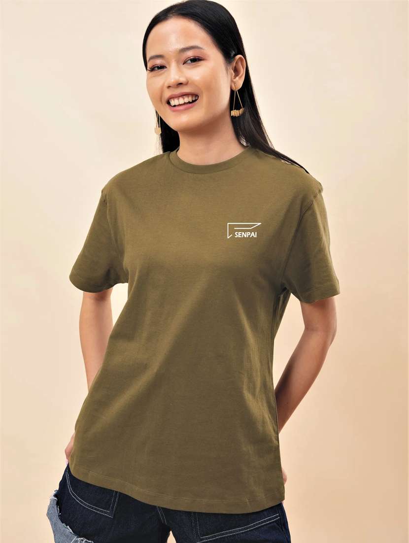 women's plain round neck t-shirt - 17929333 - Zoom Image - 0