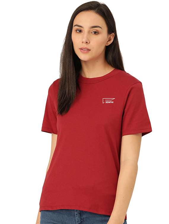 women's plain round neck t-shirt