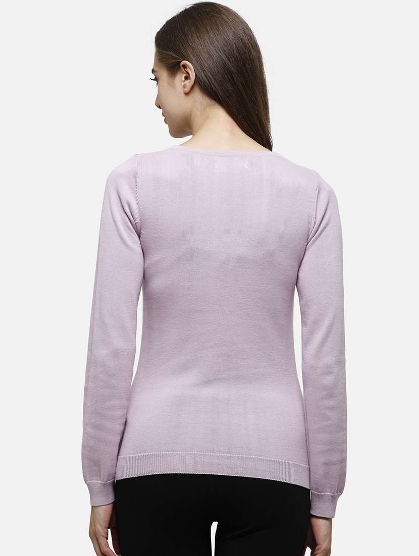 v-neck solid pullover - 17929408 - Standard Image - 2
