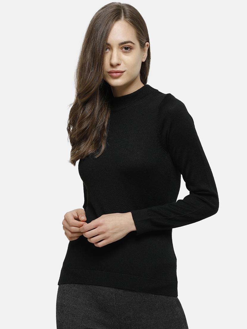 round neck solid pullover - 17929415 - Zoom Image - 0