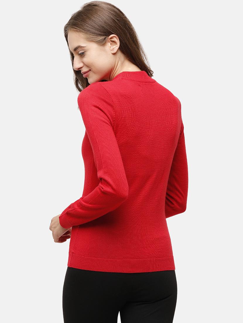 red solid pullover - 17929427 - Standard Image - 2