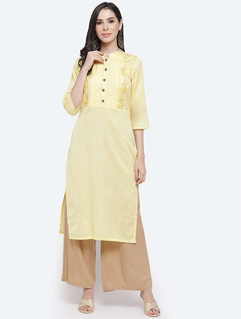 embroidered kurta palazzo set