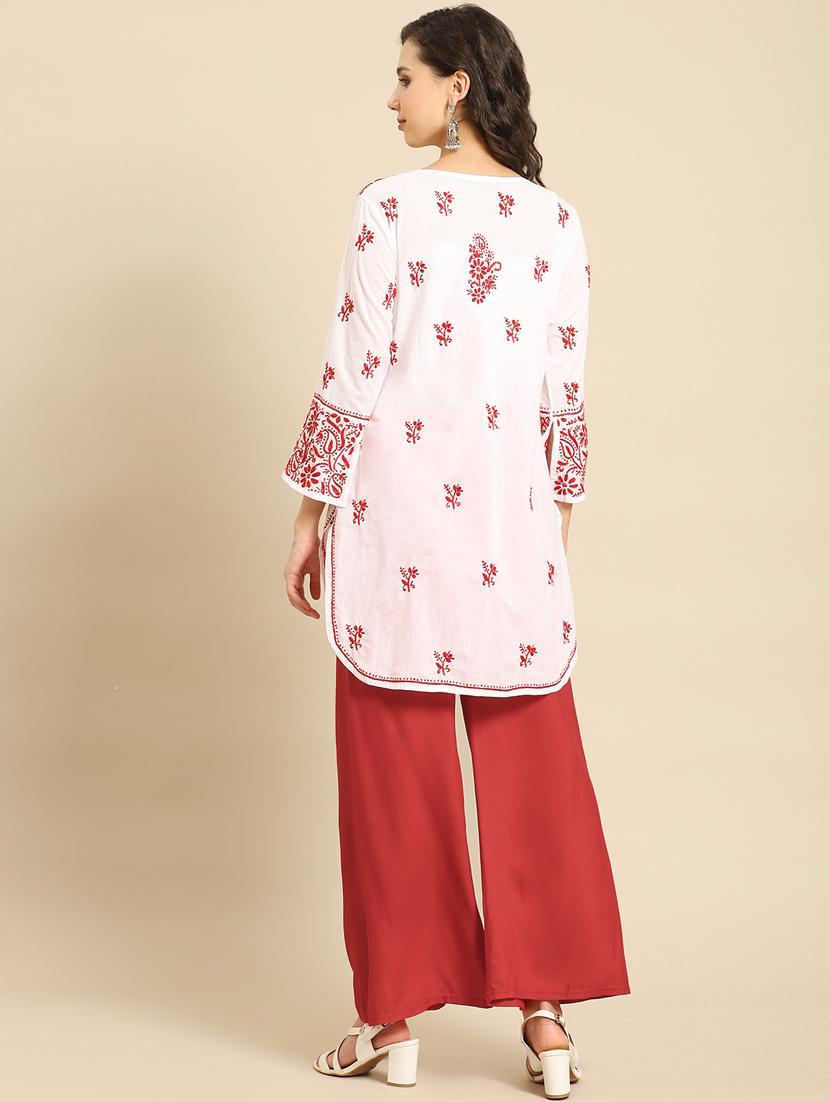 chikankari kurta palazzo set - 17932983 - Standard Image - 2