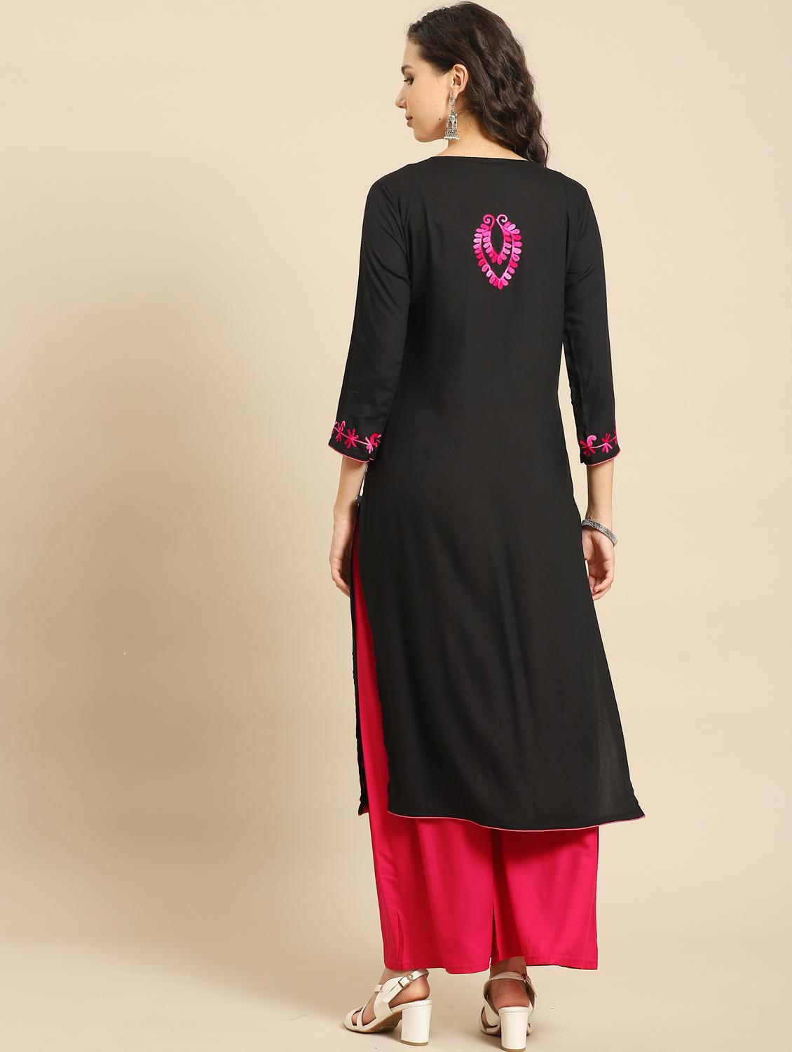 chikankari kurta palazzo set - 17932991 - Standard Image - 2