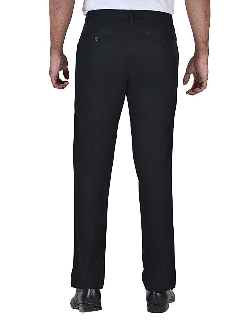 black solid flat front formal trouser - 17933203 - Standard Image - 2