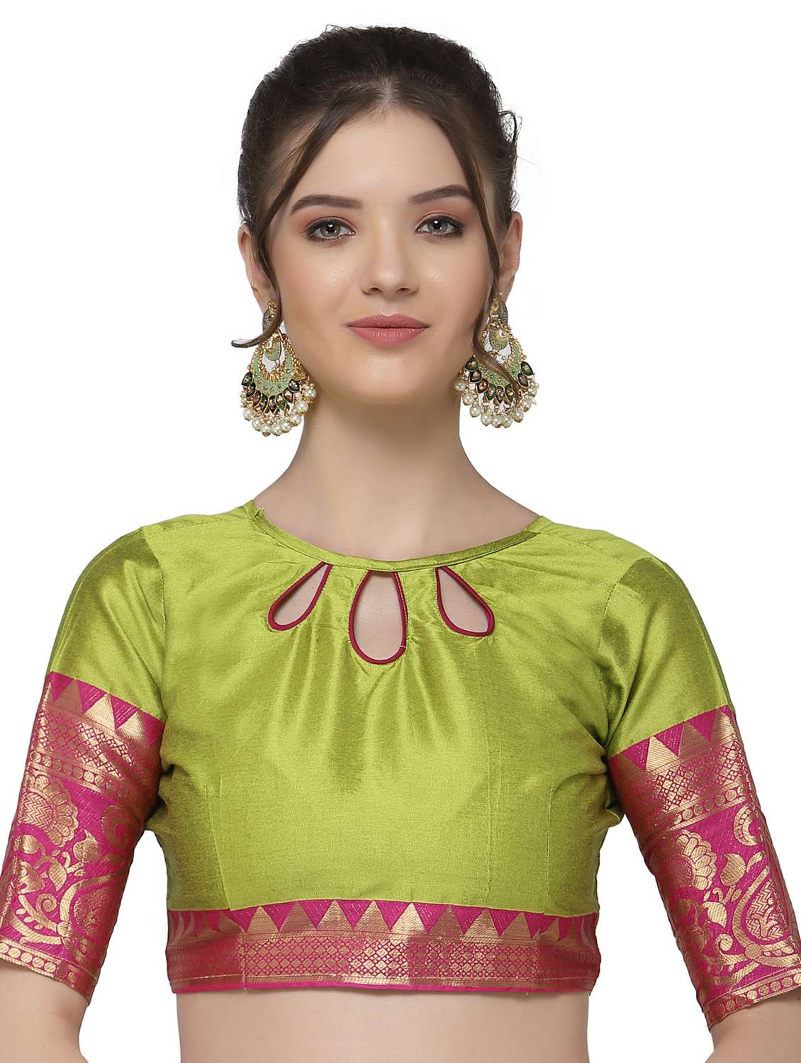 jacquard work woven saree with blouse - 17933593 - Standard Image - 2