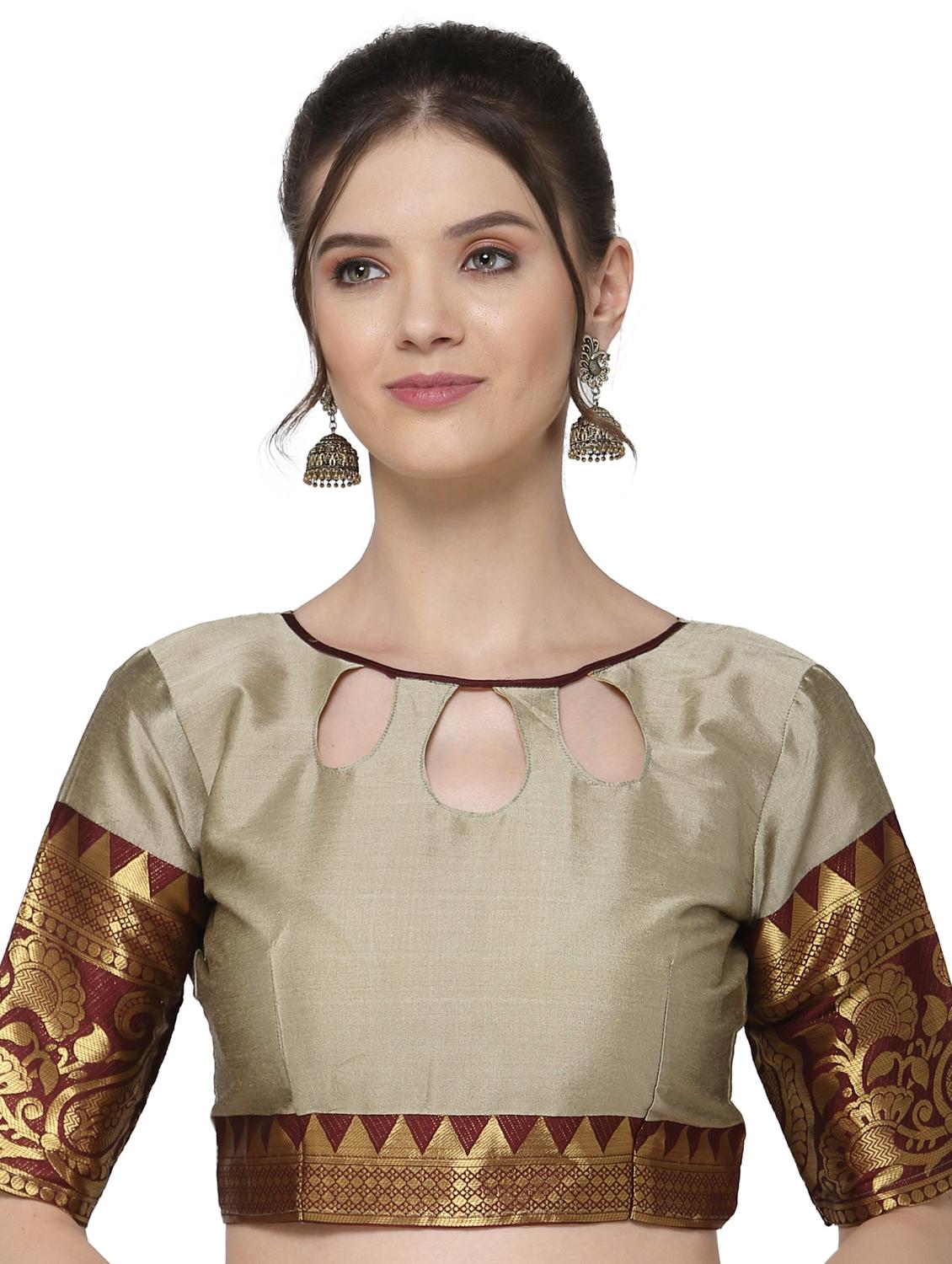 jacquard work woven saree with blouse - 17933595 - Standard Image - 2