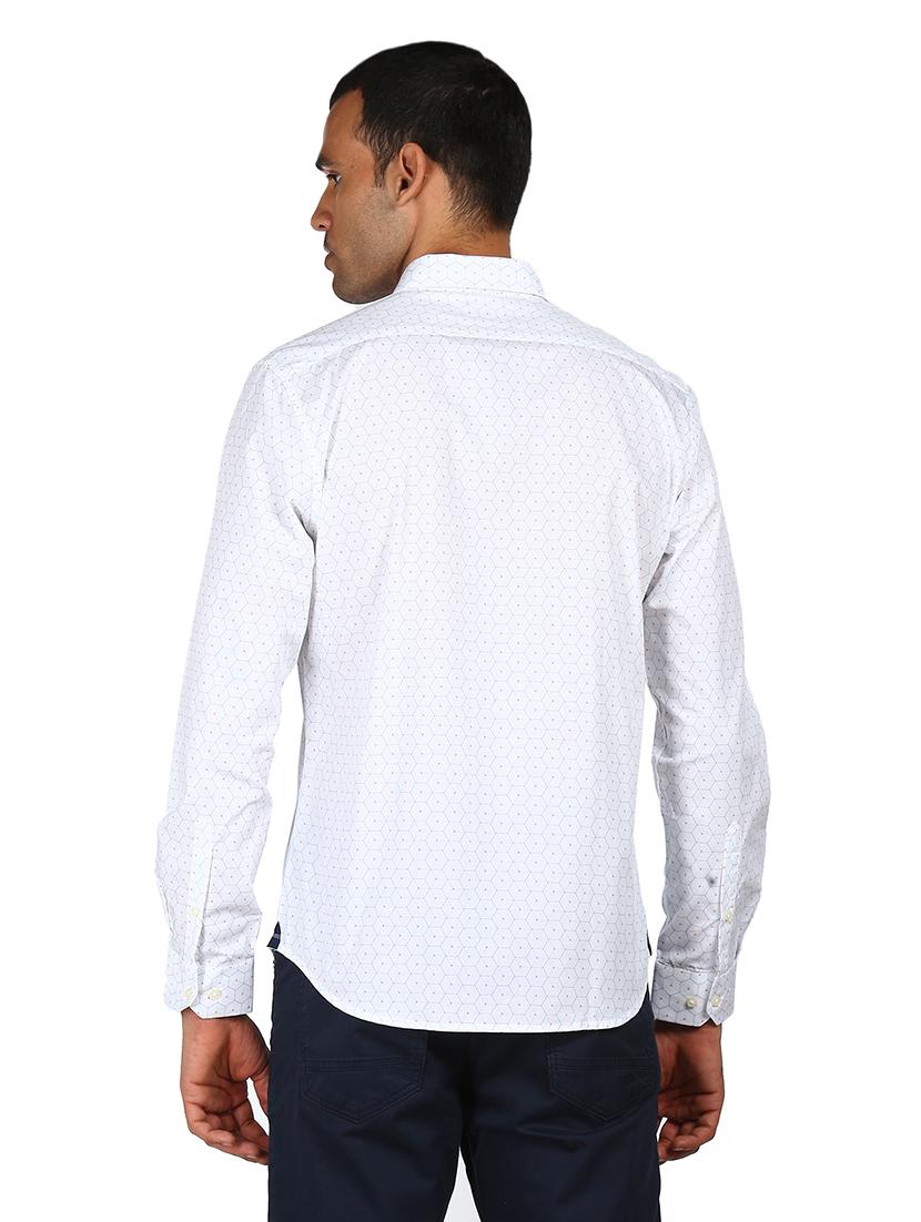 light blue printed casual shirt - 17933959 - Standard Image - 2