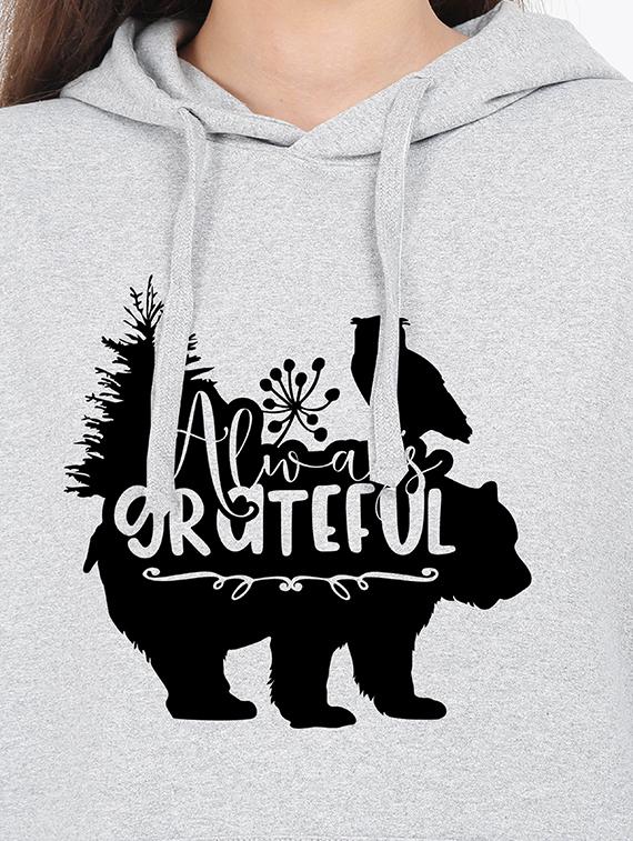 hooded neck graphic sweatshirt - 17939606 - Standard Image - 2