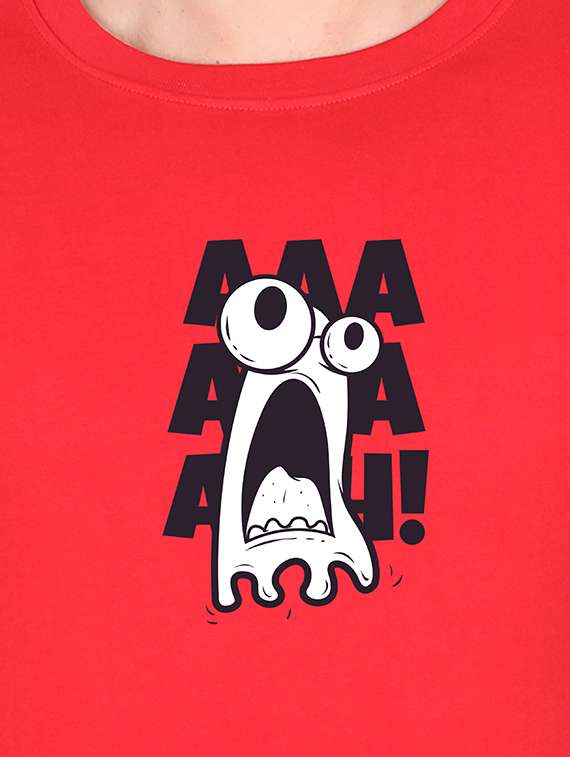 red chest print t-shirt - 17940311 -  Standard Image - 2