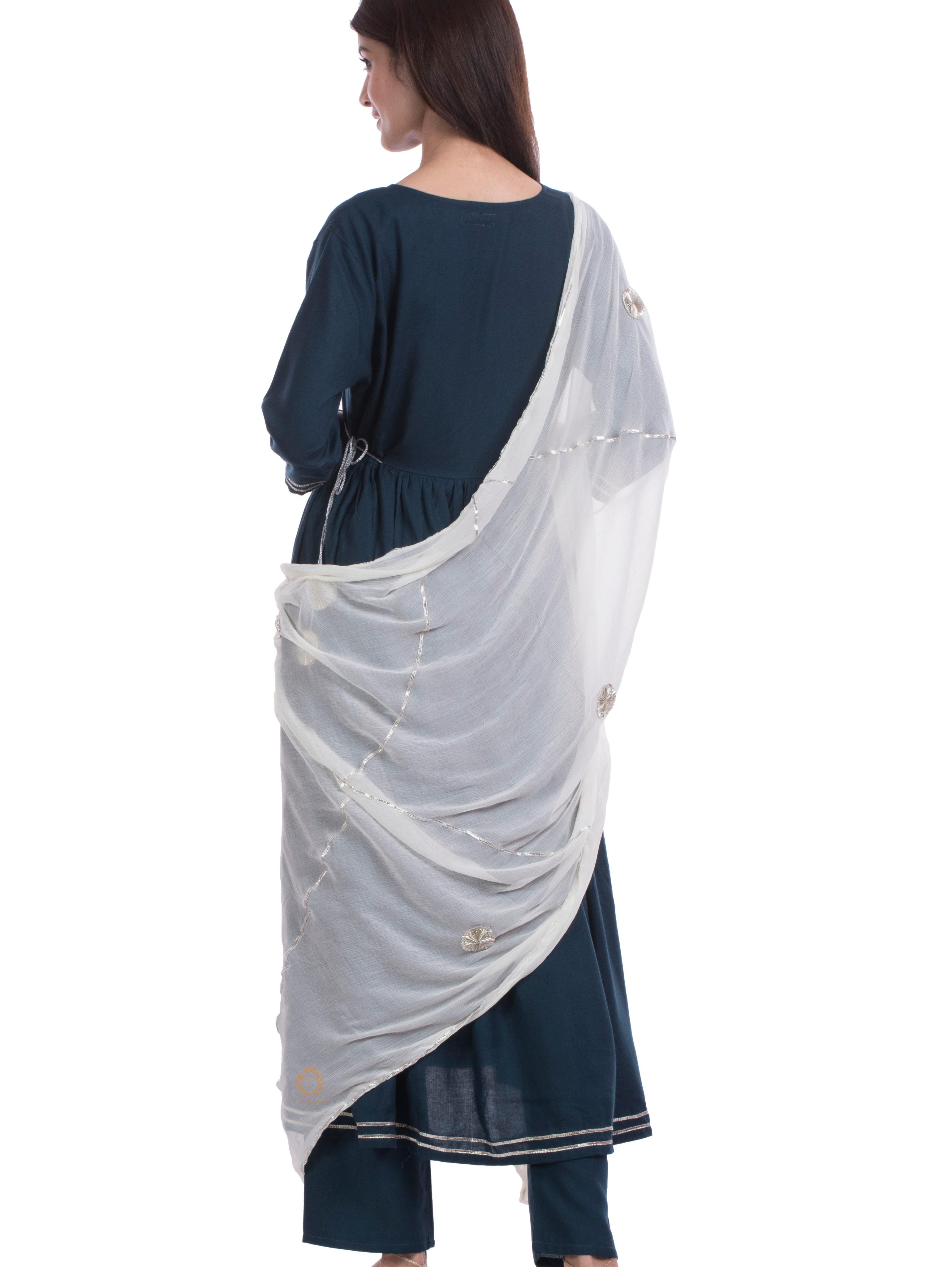 tajnan blue rayon women ethnic set - 17947937 - Standard Image - 2