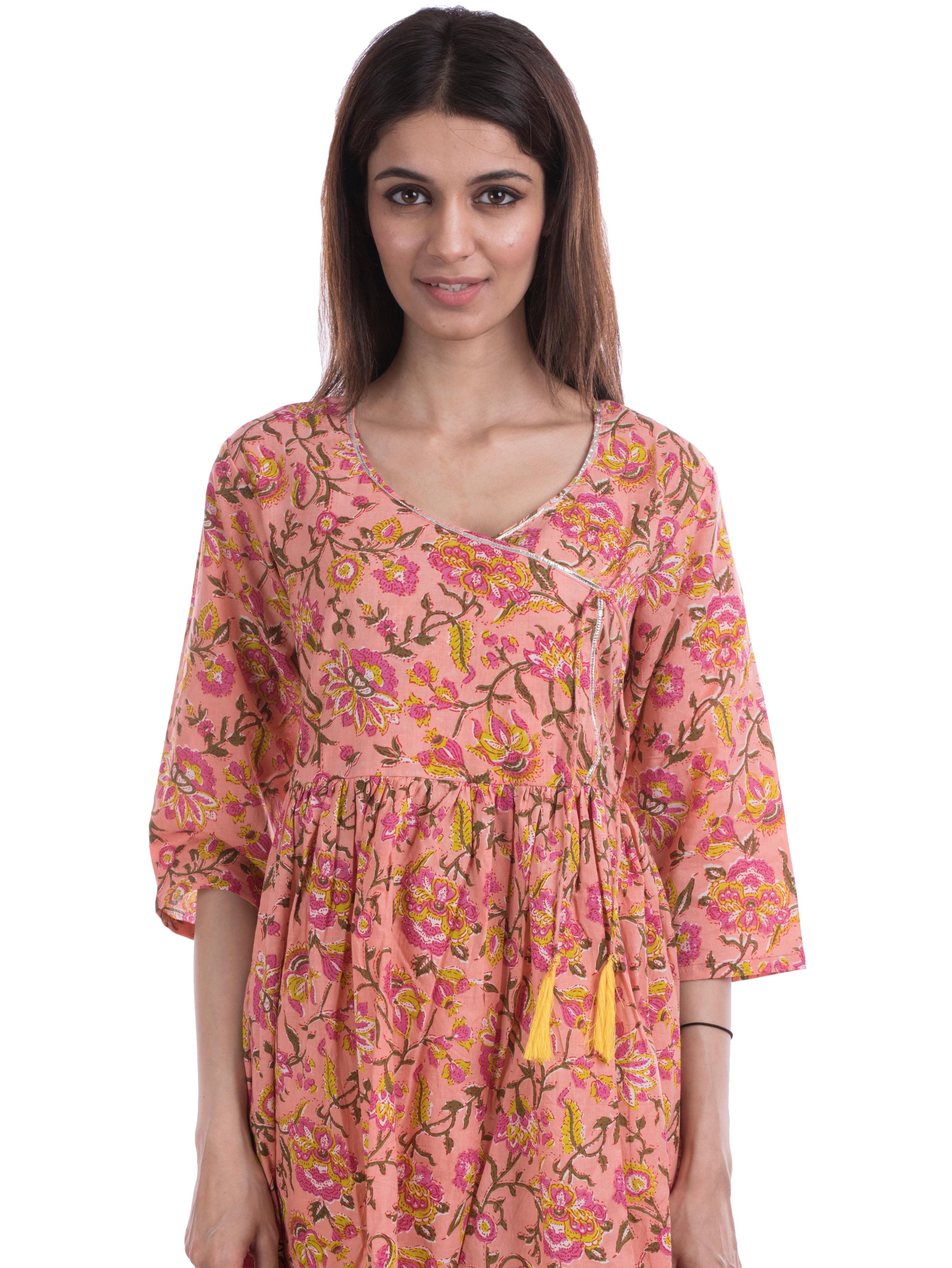 tajnan women's pink printed kurta pant - 17947969 - Standard Image - 2