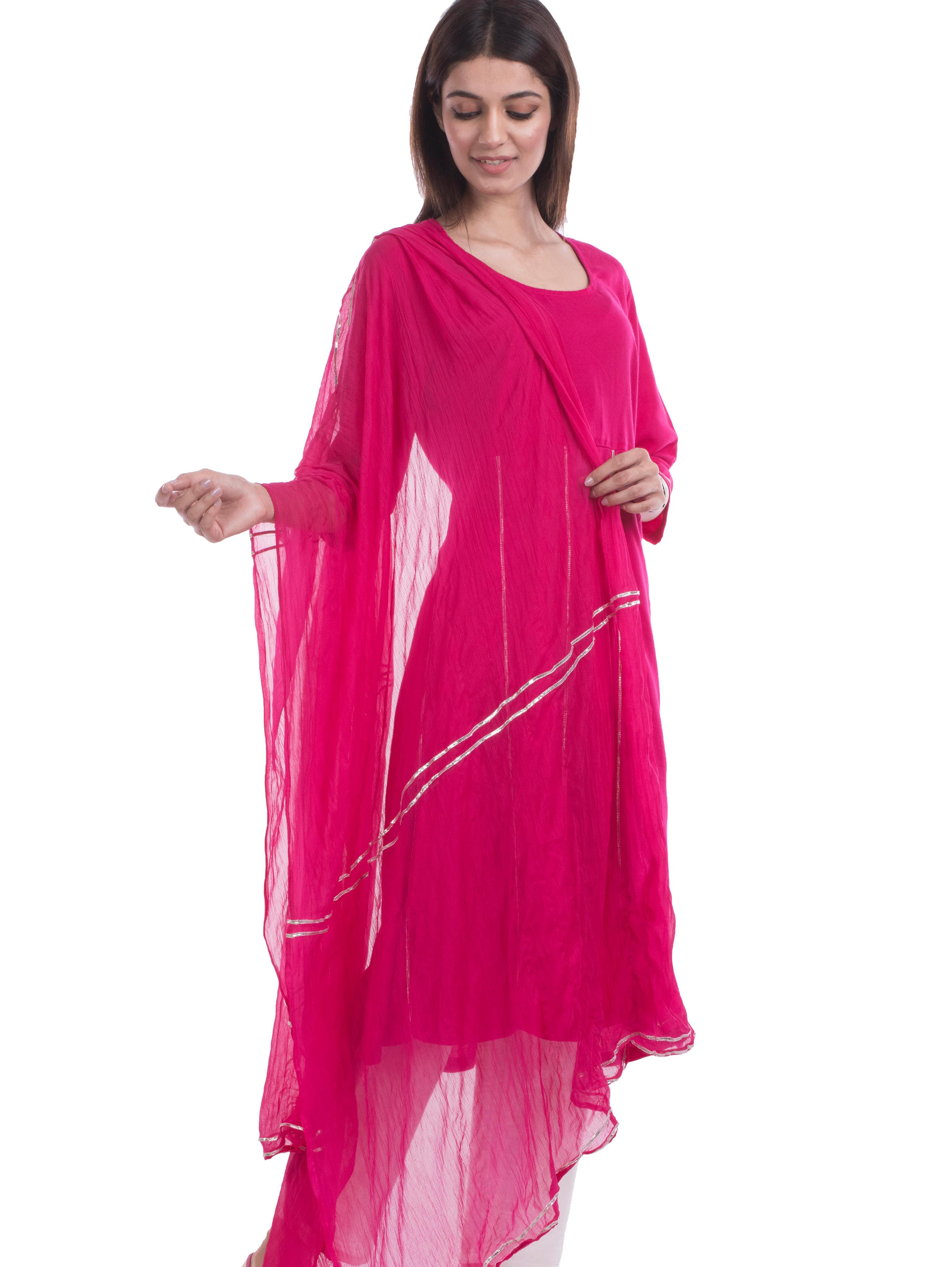 tajnan women's pink rayon kalidar suit - 17947992 - Standard Image - 2