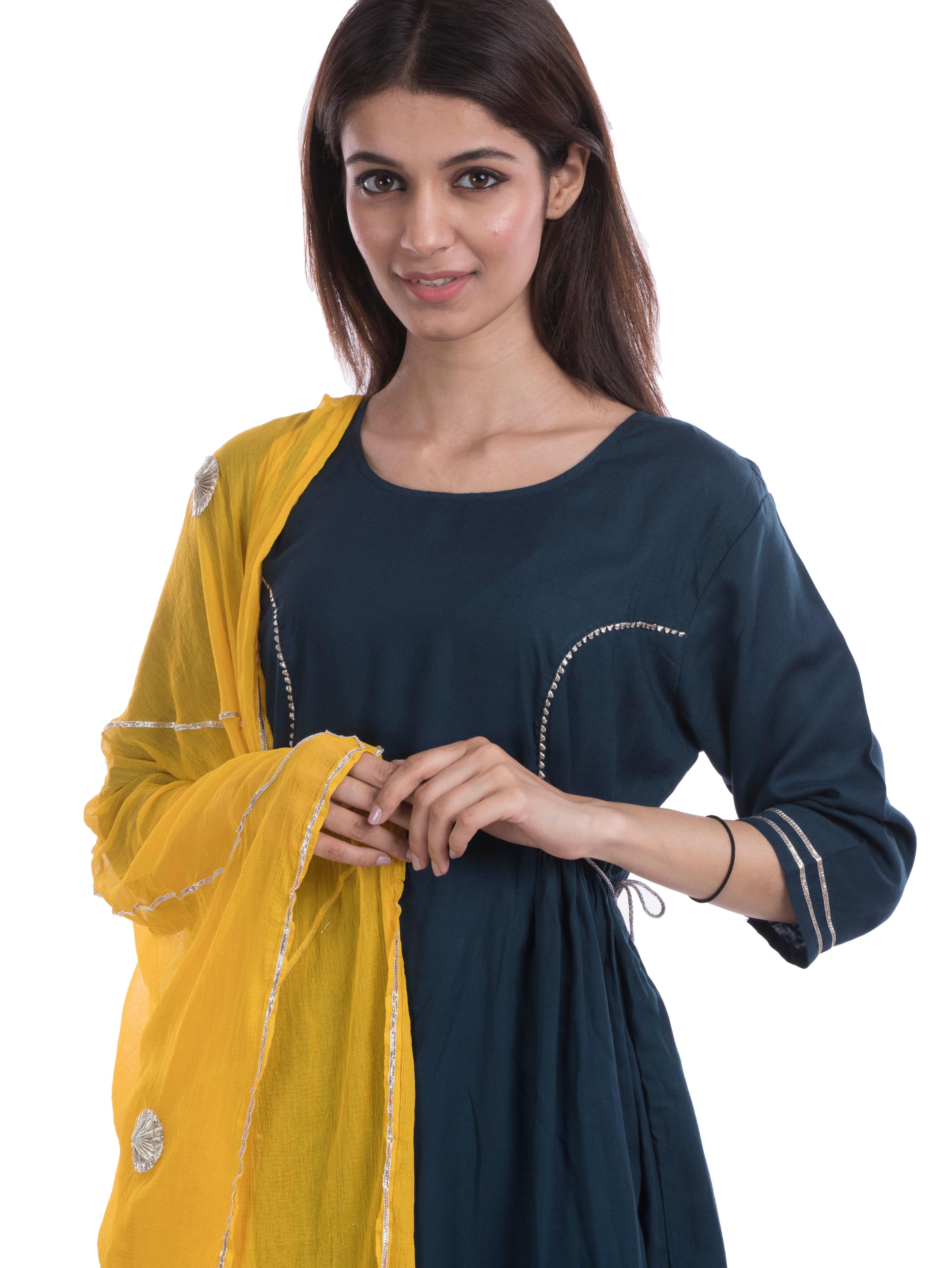 tajnan wome's blue rayon suit set - 17948003 - Standard Image - 2