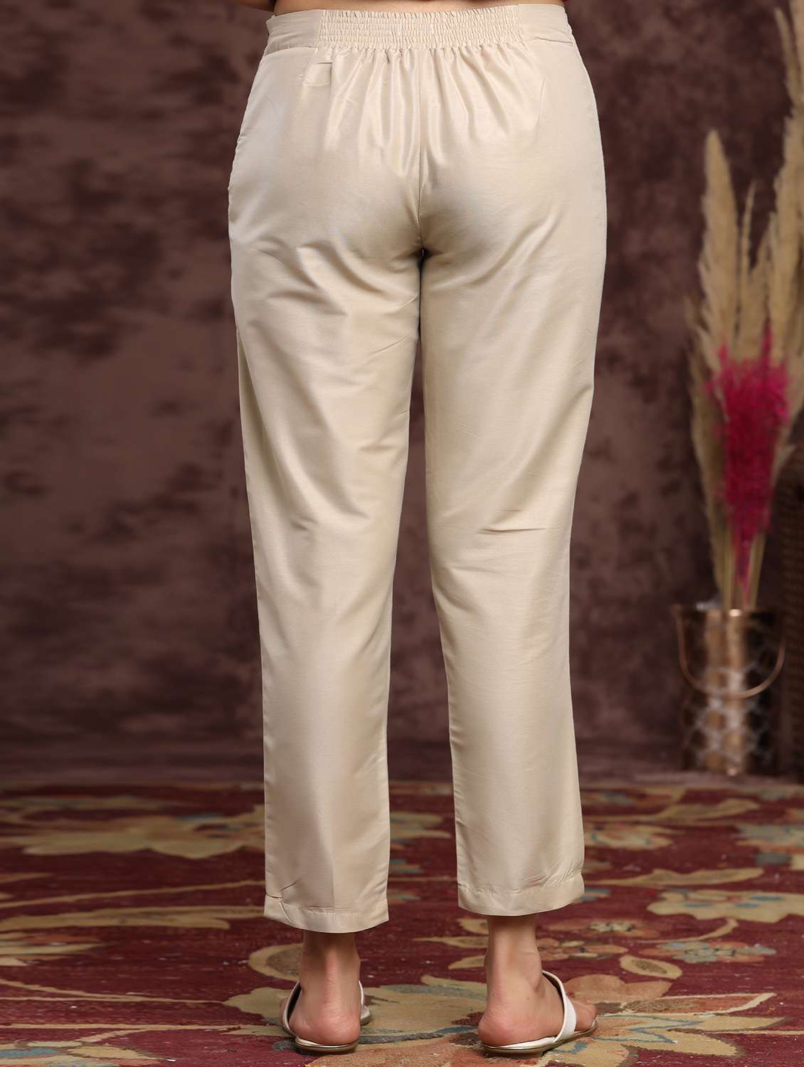 women solid tapered pant - 17948293 -  Standard Image - 2