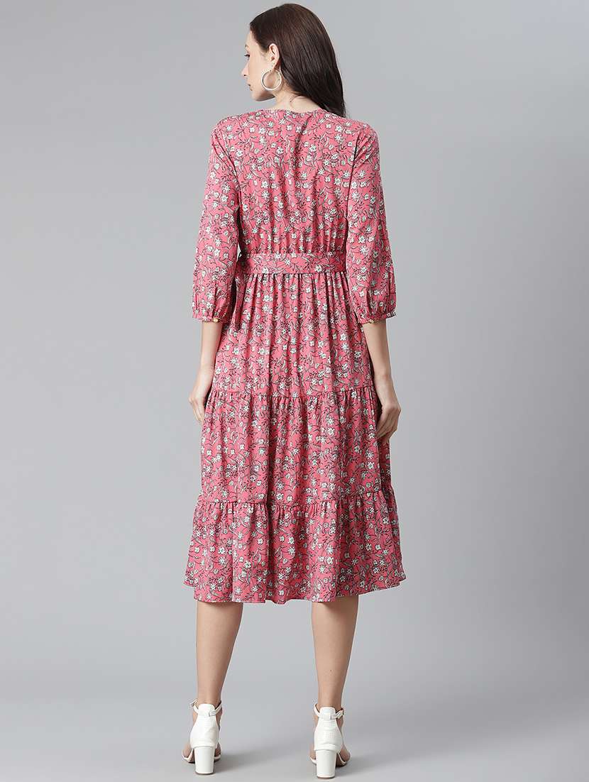 women's tiered dress floral dress - 17948529 - Standard Image - 2