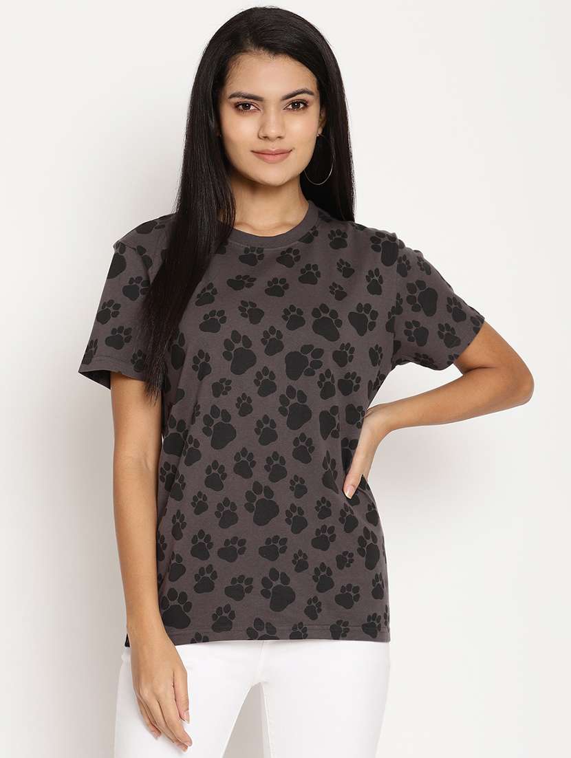 women's all over print round neck t-shirt
