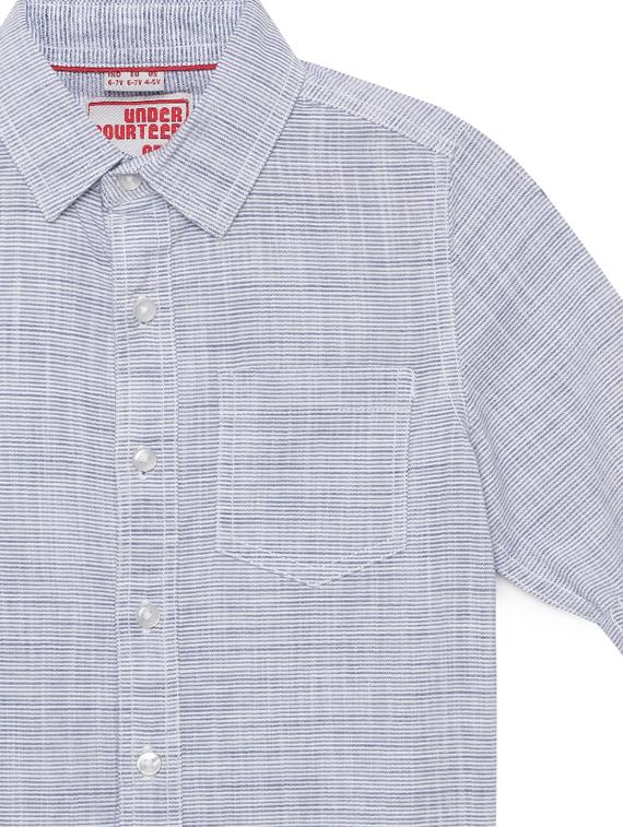 blue self design shirt - 17950972 - Standard Image - 2