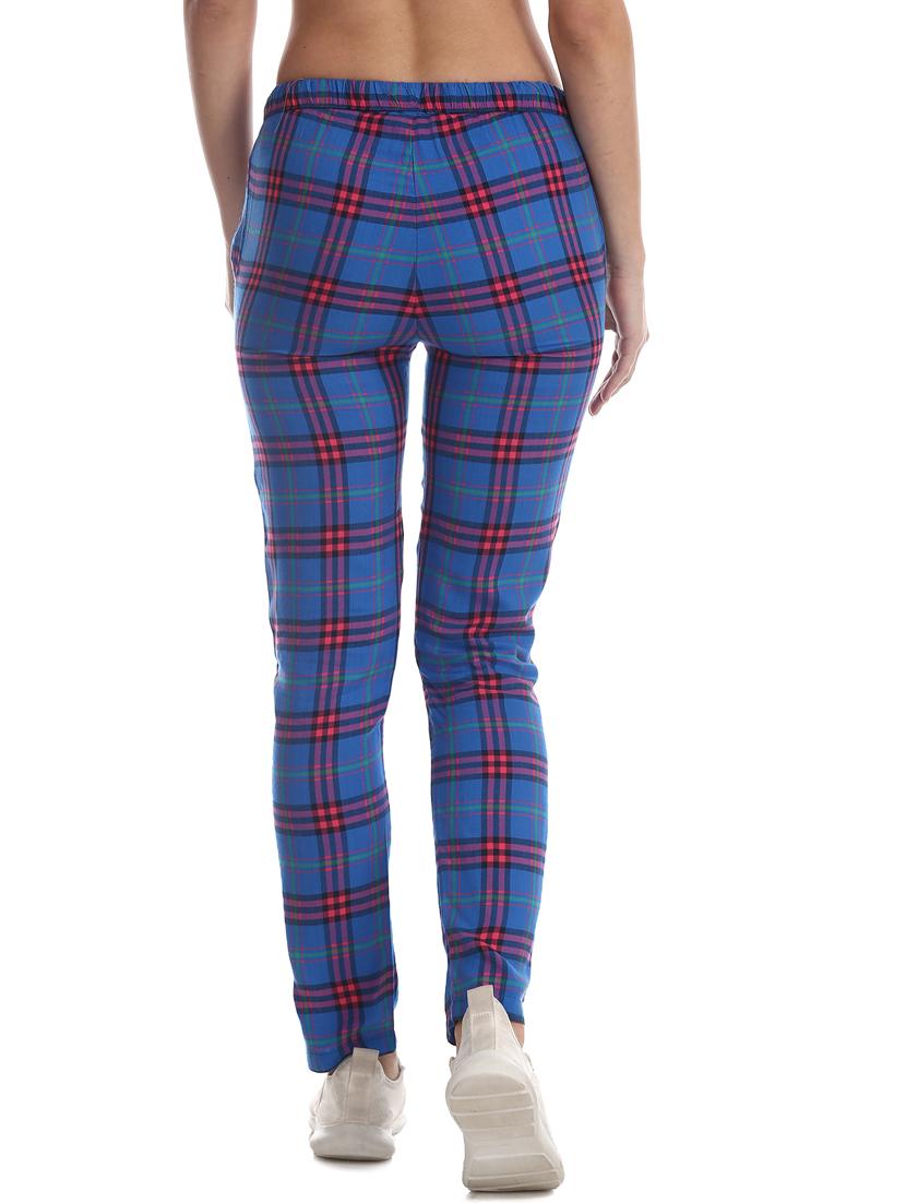 drawstring waist checkered track pant - 17951499 - Standard Image - 2