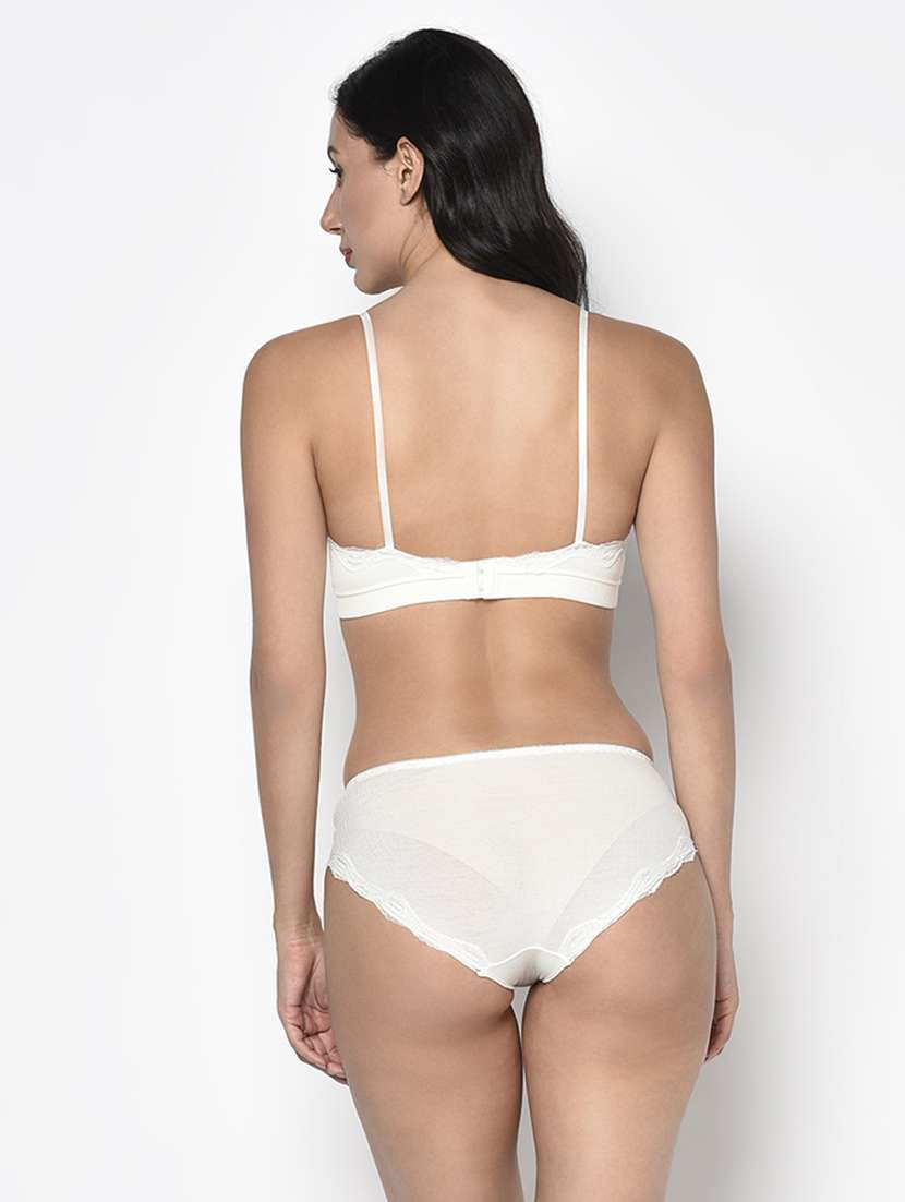white solid bras and panty set - 17952148 -  Standard Image - 2