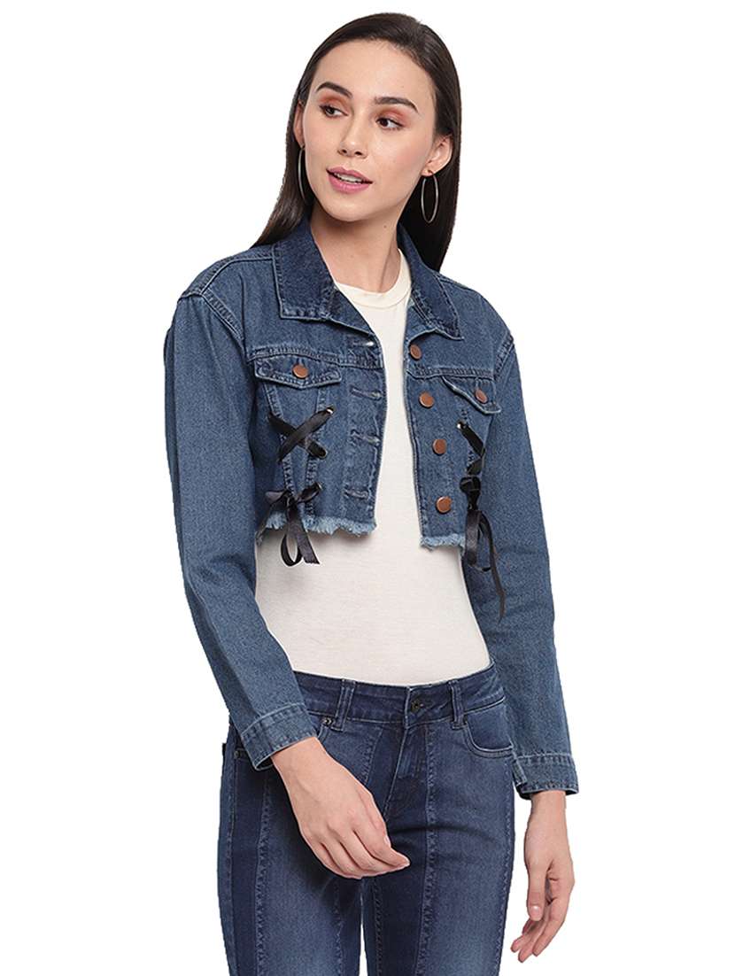 frayed hem cropped summer jacket