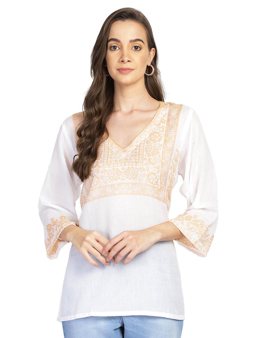 self design straight kurti - 17955617 - Zoom Image - 0
